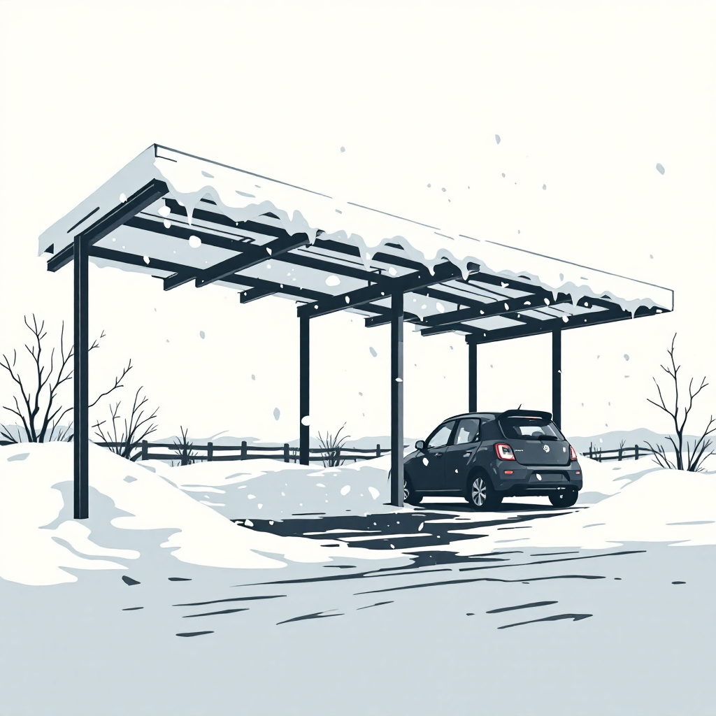 nowoczesna wiata samochodowa