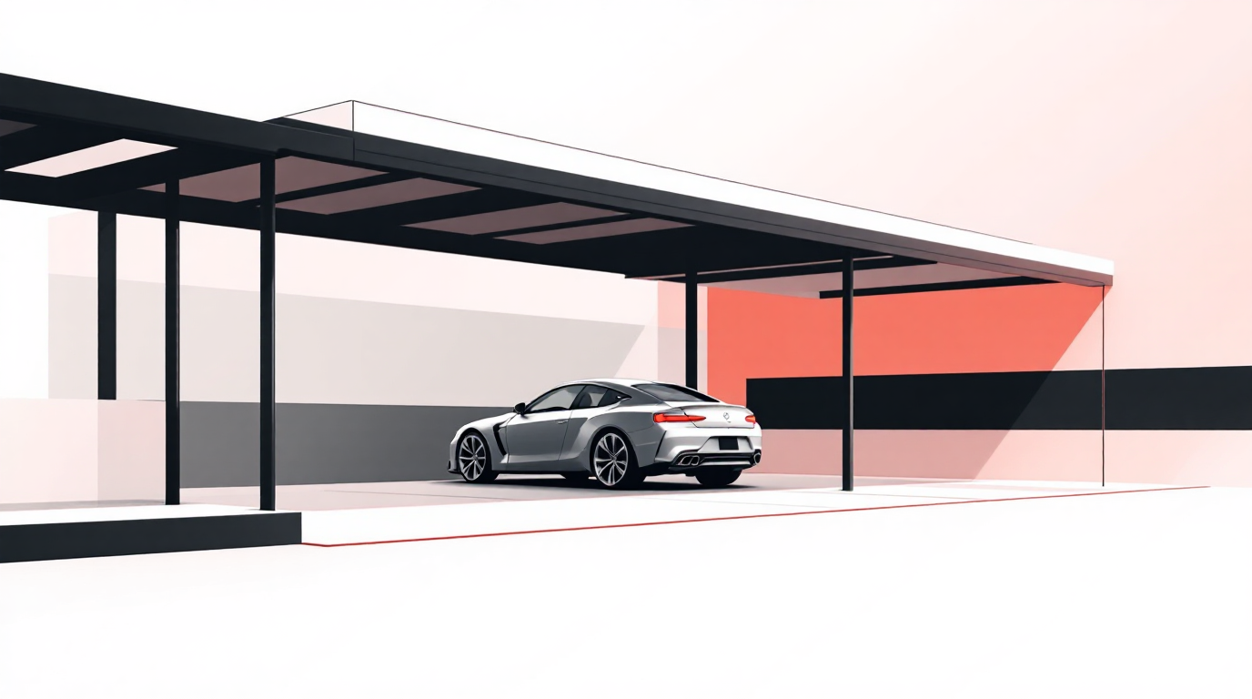 nowoczesna wiata garażowa